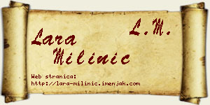 Lara Milinić vizit kartica